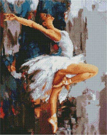Алмазная мозаика Paintboy GF 4669 Балерина 40x50 см фото 1