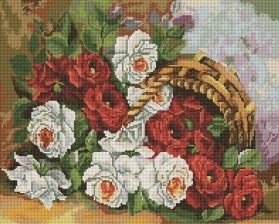 Алмазная мозаика GF 348 Корзина роз 40x50 см