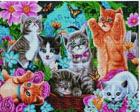 Алмазная мозаика GF 3019 Игривые котята 40x50 см